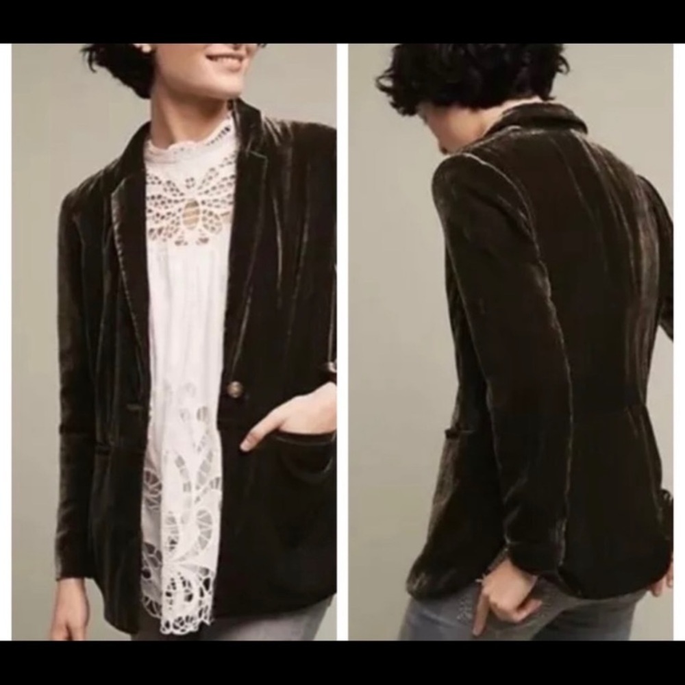 Anthropologie Cartonnier Velvet Blazer